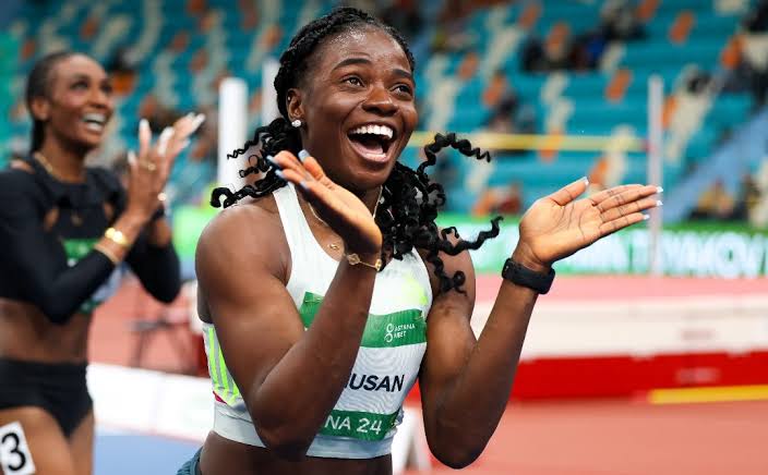 Tobi Amusan Sets New Record in 60 meters Hurdles.