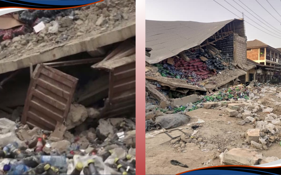 Storey Building Collapses in Minna’s New Market Area, Injuring Several and Prompting Emergency Response