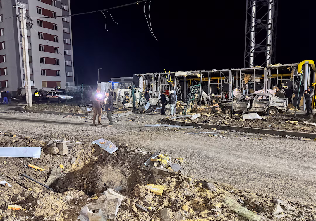 Russian Drone Strikes Hit Kharkiv, Injure Nine and Cause Major Damage