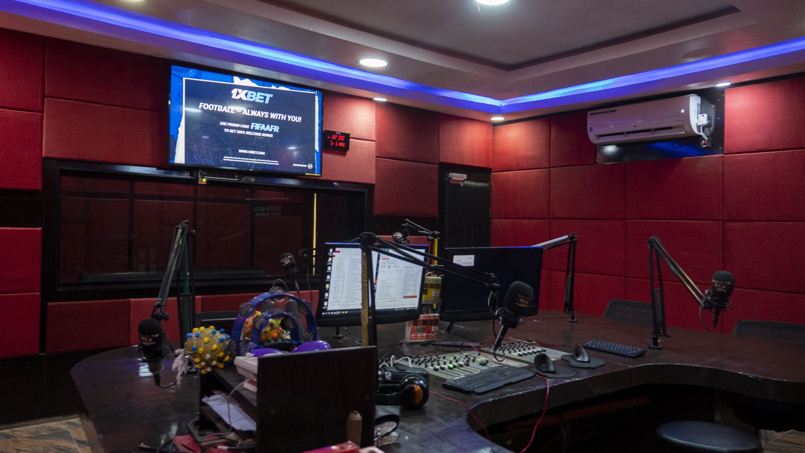 Live on-air studio