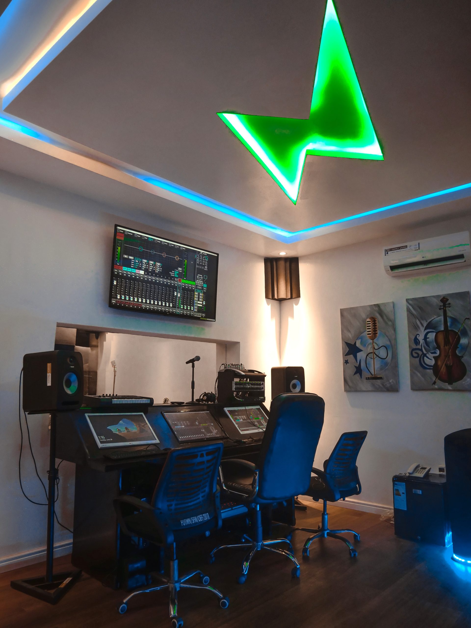 Inside the studio