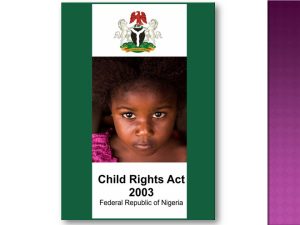 FG Begins Comprehensive Review of 2003 Child Rights Act